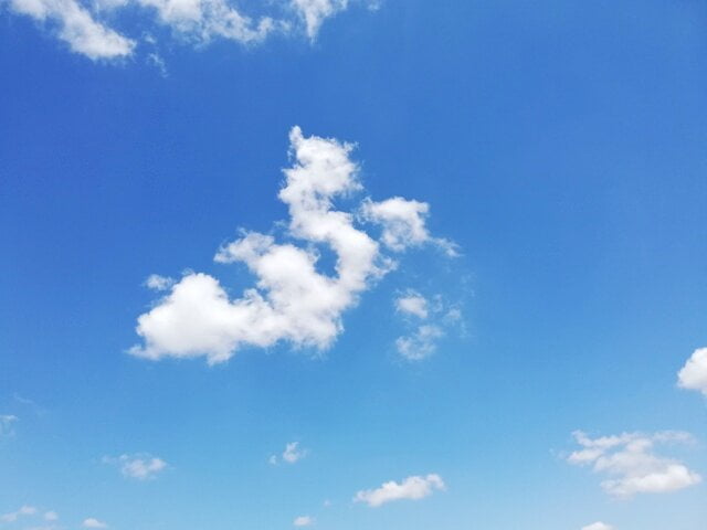 Allah Name in a bluesky by clouds