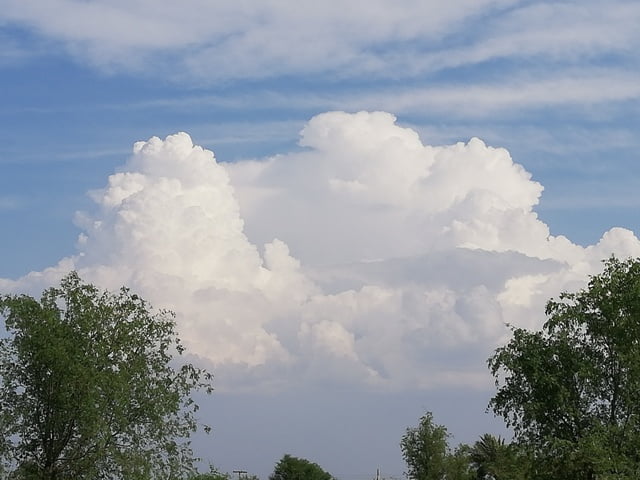 Cumulus type of clouds