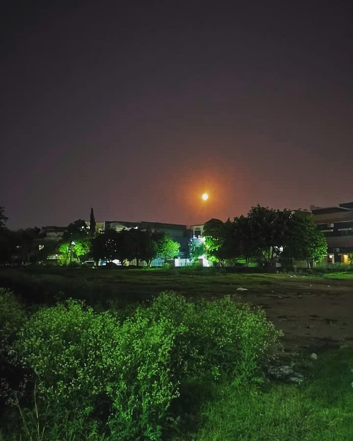 Beautiful moon in Islamabad