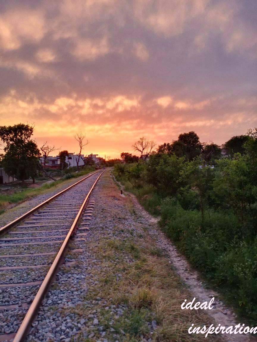 Most Beautiful Sunset and the Railway Track