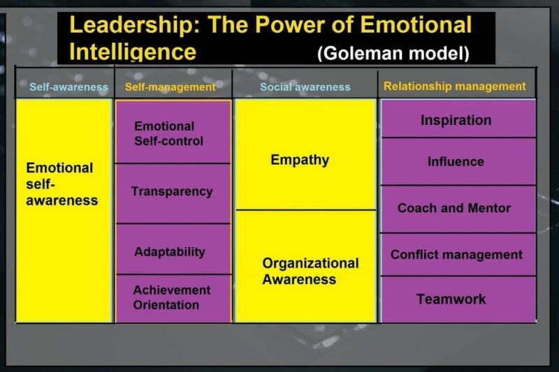 Leadership the power of emotional intelligence Goleman model